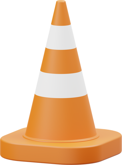 Trafic Cone 3D Icon